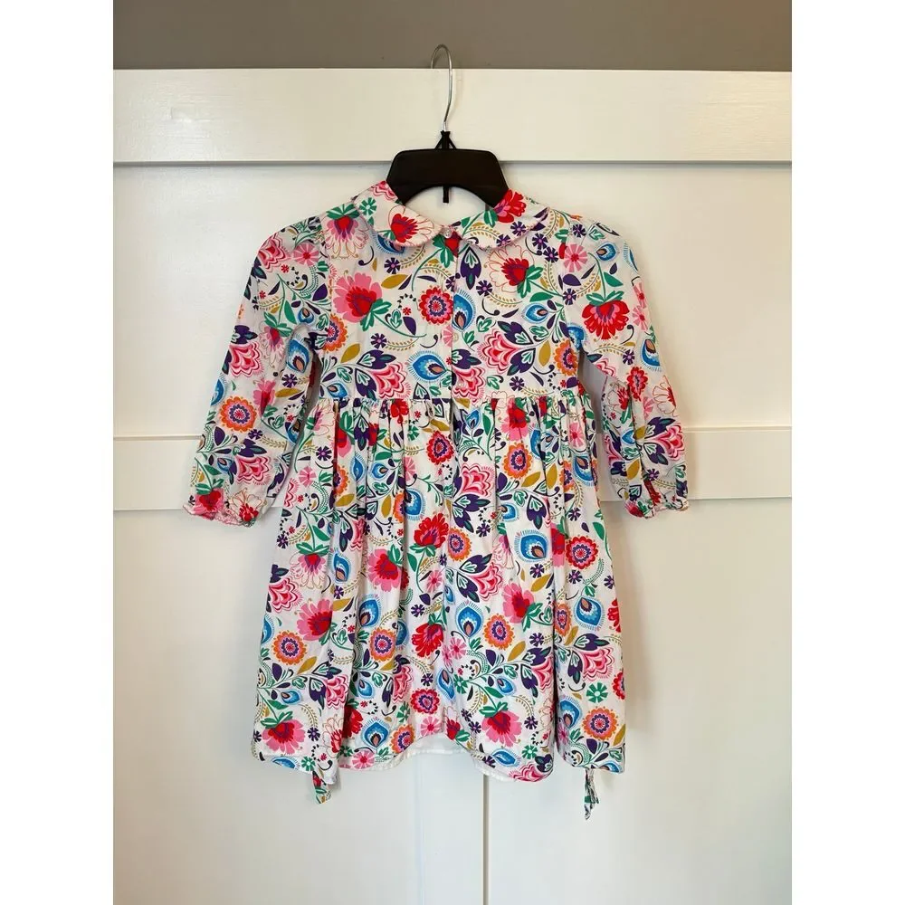 Marmellata‎ paisley long sleeve smocked dress size 6x